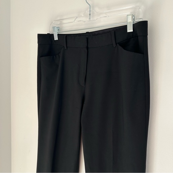 THEORY Wool Blend Straight Leg Trouser Black Size 10 - Picture 4 of 15